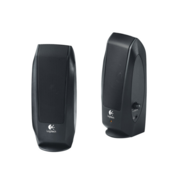 Logitech S120 Black 980-000010 {Колонки 2.0, 2x1.15W, 50 Гц – 20 кГц, гнездо для наушников, OEM}