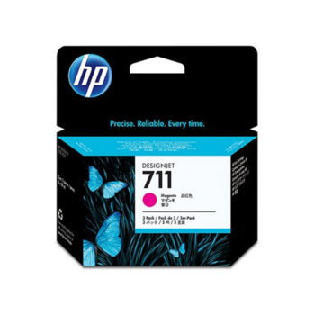 Картридж струйный HP 711 CZ135A пурпурный тройная упак. для HP DJ T120/T520