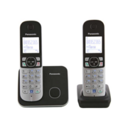 Р/Телефон Dect Panasonic KX-TG6812RU черный (труб. в компл.:2шт) АОН