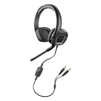 Наушники с микрофоном Plantronics A355 черный/серый 2м мониторные оголовье (79730-05)