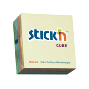 Блок самоклеящийся бумажный Stick`n 21013 76x76мм 400лист. 70г/м2 пастель 4цв.в упак.