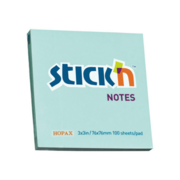 Блок самоклеящийся бумажный Stick`n 21149 76x76мм 100лист. 70г/м2 пастель голубой