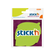 Блок самоклеящийся бумажный Stick`n 21180 70x70мм 50лист. 70г/м2 неон зеленый вырубной "листок" европодвес