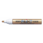Маркер перманентный Zebra PAINT MOP-200MZ-GO круглый пиш. наконечник (толщина линии 1.5мм) золотой