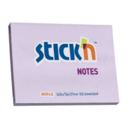 Блок самоклеящийся бумажный Stick`n 21405 76x127мм 100лист. 70г/м2 пастель сиреневый