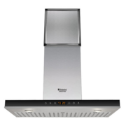 Вытяжка каминная Hotpoint-Ariston HLB 9.8 AADC X/HA серебристый/черный управление: сенсорное (1 мотор)