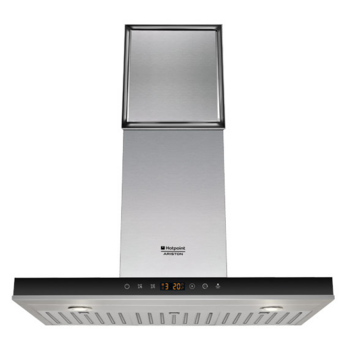 Вытяжка каминная Hotpoint-Ariston HLB 9.8 AADC X/HA серебристый/черный управление: сенсорное (1 мотор)