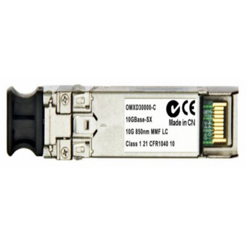 Трансивер 10GE 300M LC MM OMXD30000 HUAWEI Оптический трансивер SFP+ Huawei {OMXD30000} (Форм-фактор: 10GE SFP+; Скорость передачи: 10G; Дистанция пепредачи: 300м; Режим оптики: Multi Mode Fiber; Режин передачи: Duplex; Длина волны: 850нм; Диагностика: DD