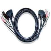 Кабель KVM USB(тип А Male)+DVI-D(Male)+2хАудио(Male) <-> USB(тип B Male)+DVI-D(Male)+2хАудио(Male) 1,8м., черный. Кабель KVM USB(тип А Male)+DVI-D(Male)+2хАудио(Male) <-> USB(тип B Male)+DVI-D(Male)+2хАудио(Male) 1,8м., черный./ CABLE DVI/USBA/SP.MC-DVI/U