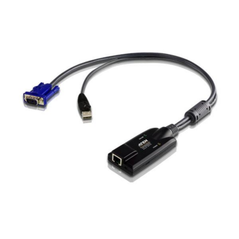 Адаптер CAT5 KVM USB VGA 50M VM KA7175-AX ATEN Модуль удлинителя ATEN {KA7175-AX}, VGA+K/M USB 2.0, 50 метр., 1xUTP Cat5e, для подкл. комп. к перекл. KN21xxx/KN41xxx/11xxv, макс.разреш. 1920х1200, RJ45+HD-DB15+USB A-тип, Female+2xMale, без Б.П., (Virtual