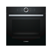 Встраиваемая электрическая духовка BOSCH 59.5x59.5x54.8 см, 71л, дисплей, 13 режимов, EcoClean, 3 стекла, черный