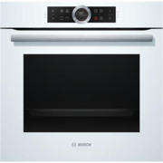 Встраиваемая электрическая духовка BOSCH 59.5x59.5x54.8 см, 71л, дисплей, 13 режимов, EcoClean, 3 стекла, белый