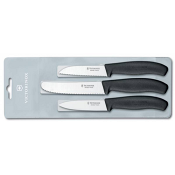 Набор ножей кухон. Victorinox Swiss Classic Paring 6.7113.3 компл.:3предм. черный европодвес