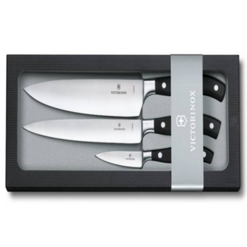 Набор ножей кухон. Victorinox Grand Maitre Chefs 7.7243.3 (7.7243.3) компл.:3предм. черный подар.коробка