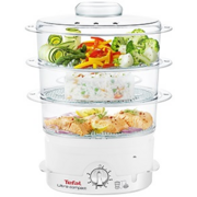 Пароварка Tefal VC100630 3ярус. 900Вт белый