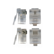 Коннектор Lanmaster (TWT-PL12-6P4C/100) UTP кат.3 RJ12 прозрачный (упак.:100шт)