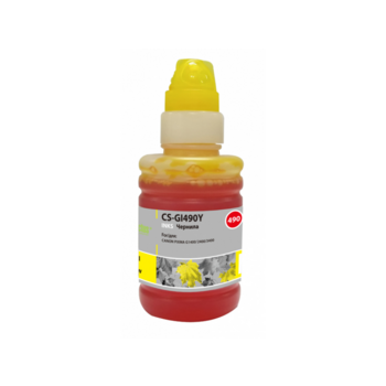 Чернила Cactus CS-GI490Y yellow100мл (для Canon Pixma G1400/G2400/G3400) (CS-GI490Y)