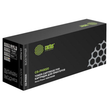 Картридж лазерный Cactus CS-PH3020 black ((1500стр.) 106R02773 для Xerox Phaser 3020/3020BI) (CS-PH3020)