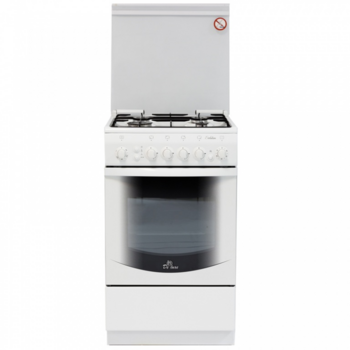 Плита Газовая De Luxe 5040.31г(кр) ЧР белый реш.чугун