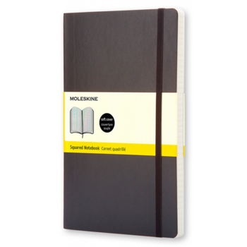 Блокнот Moleskine CLASSIC SOFT QP617 Large 130х210мм 192стр. клетка мягкая обложка черный