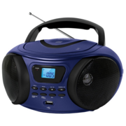 Аудиомагнитола CD/MP3 BBK BX170BT (DB) blue (4Вт, CD/MP3, Bluetooth, USB, FM, AUX, Выход на наушники) (BX170BT (DB))