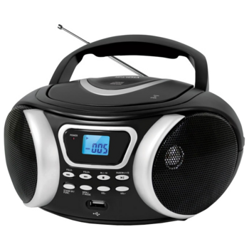 Аудиомагнитола BBK BX170BT черный/серебристый 4Вт/CD/CDRW/MP3/FM(dig)/USB/BT
