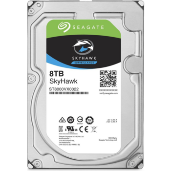 8TB Seagate SkyHawk (ST8000VX0022) {SATA 6 Гбит/с, 7200 rpm, 256 mb buffer, для видеонаблюдения}