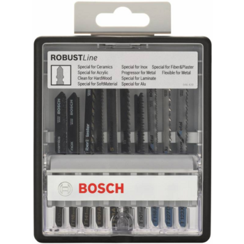 Набор пилок универсальные Bosch ROBUST LINE 10пред. (лобзики)