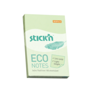 Блок самоклеящийся бумажный Stick`n ECO 21744 51x76мм 100лист. 60г/м2 пастель зеленый