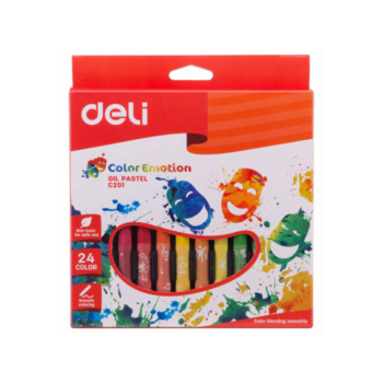 Масляная пастель Deli EC20120 Color Emotion шестигранные 24цв. картон.кор./европод.