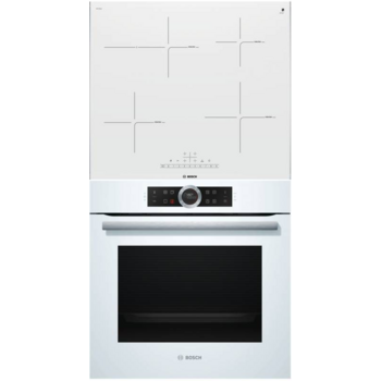 Встраиваемый комплект Bosch HBG672BW1F + PIF672FB1E белый/белый