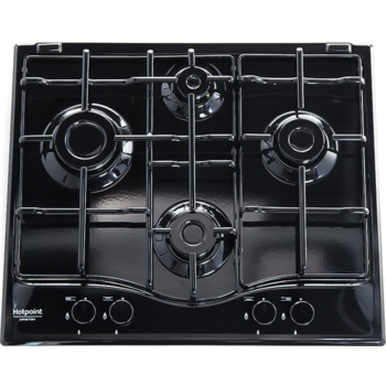 Встраиваемая газовая панель HOTPOINT-ARISTON Встраиваемая газовая панель HOTPOINT-ARISTON/ Газ, 3.3x59x51 см, 4 конфорки, газ-контроль, автоподжиг, эрованные решетки, черный