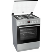Газовые плиты GORENJE Газовые плиты GORENJE/ 85х60х60, газовая, газ-контроль конфорок и духовки, электроподжиг, дисплей, таймер, нерж.сталь