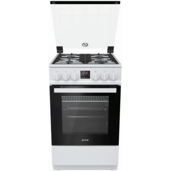 Газовая плита GORENJE Газовая плита GORENJE/ 85х50х60, газовая, 68 л, чугунные решетки, белый