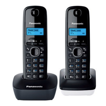 Беспроводной телефон DECT Panasonic Беспроводной телефон DECT Panasonic/ Монохромный, АОН, серо-белый