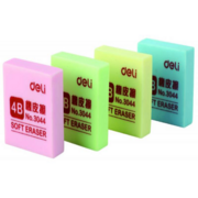 Ластик Deli E3044 Soft 35x35x11мм ПВХ ассорти