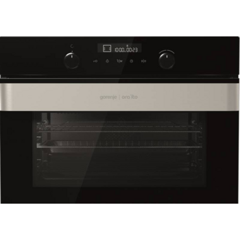 Встраиваемые электрические духовки GORENJE Встраиваемые электрические духовки GORENJE/ 45.5 х 59.5 x 54.6 см, конвекция, гриль, дисплей, электронное управление, функция СВЧ, таймер, черный