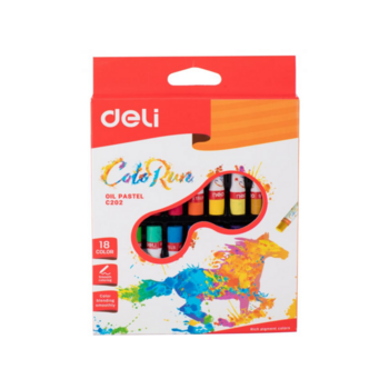 Масляная пастель Deli ColoRun EC20210 18цв. картон.кор./европод.