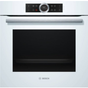 Встраиваемая электрическая духовка BOSCH !! 59.5x59.5x54.8 см, 71л, дисплей, 13 режимов, пиролиз, телескоп. на 2 уровнях, 4 стекла, белый