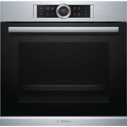 Встраиваемая электрическая духовка BOSCH !! 59.5x59.5x54.8 см, 71л, дисплей, 10 режимов, EcoClean, телескоп. на 3 уровнях, 3 стекла, сталь