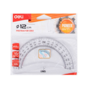 Транспортир Deli Pioneer EG10212 пластик дл.12см прозрачный градуировка УФ чернила европодвес