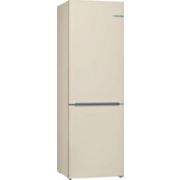 Холодильники с нижней морозильной камерой BOSCH 185х60х60, объем камер 223+94 л, морозильная камера снизу, бежевый