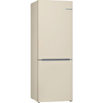 Холодильники с нижней морозильной камерой BOSCH 185х60х60, объем камер 223+94 л, морозильная камера снизу, бежевый