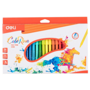 Фломастеры Deli EC10020 ColoRun Вентилируемый 24цв. коробка с европодвесом