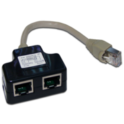 Адаптер Lanmaster TWT-Y-E2-E2-S (упак.:1шт) 1м черный