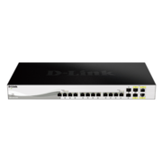 D-Link DXS-1210-16TC/A2A PROJ Настраиваемый коммутатор Smart уровня 2+ с 12 портами 10GBase-T, 2 портами 10GBase-X SFP+ и 2 комбо-портами 10GBase-T/SFP+