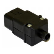 Вилка Hyperline CON-IEC320C20 (упак.:1шт) 1м черный