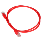 Патч-корд Lanmaster TWT-45-45-1.0-RD UTP RJ-45 вил.-вилка RJ-45 кат.5E 1м красный ПВХ (уп.:1шт)
