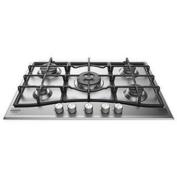 Встраиваемые газовые панели Hotpoint-ARISTON Встраиваемые газовые панели Hotpoint-ARISTON/ Газ, 4.1x73x51 см, Газ на металле; 75 см; 5 конфорок; зона с тройным кольцом пламени; газ-контроль; автоподжиг; чугунные решетки, нержавеющая сталь