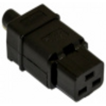 Вилка Hyperline CON-IEC320C19 (упак.:1шт) 1м черный